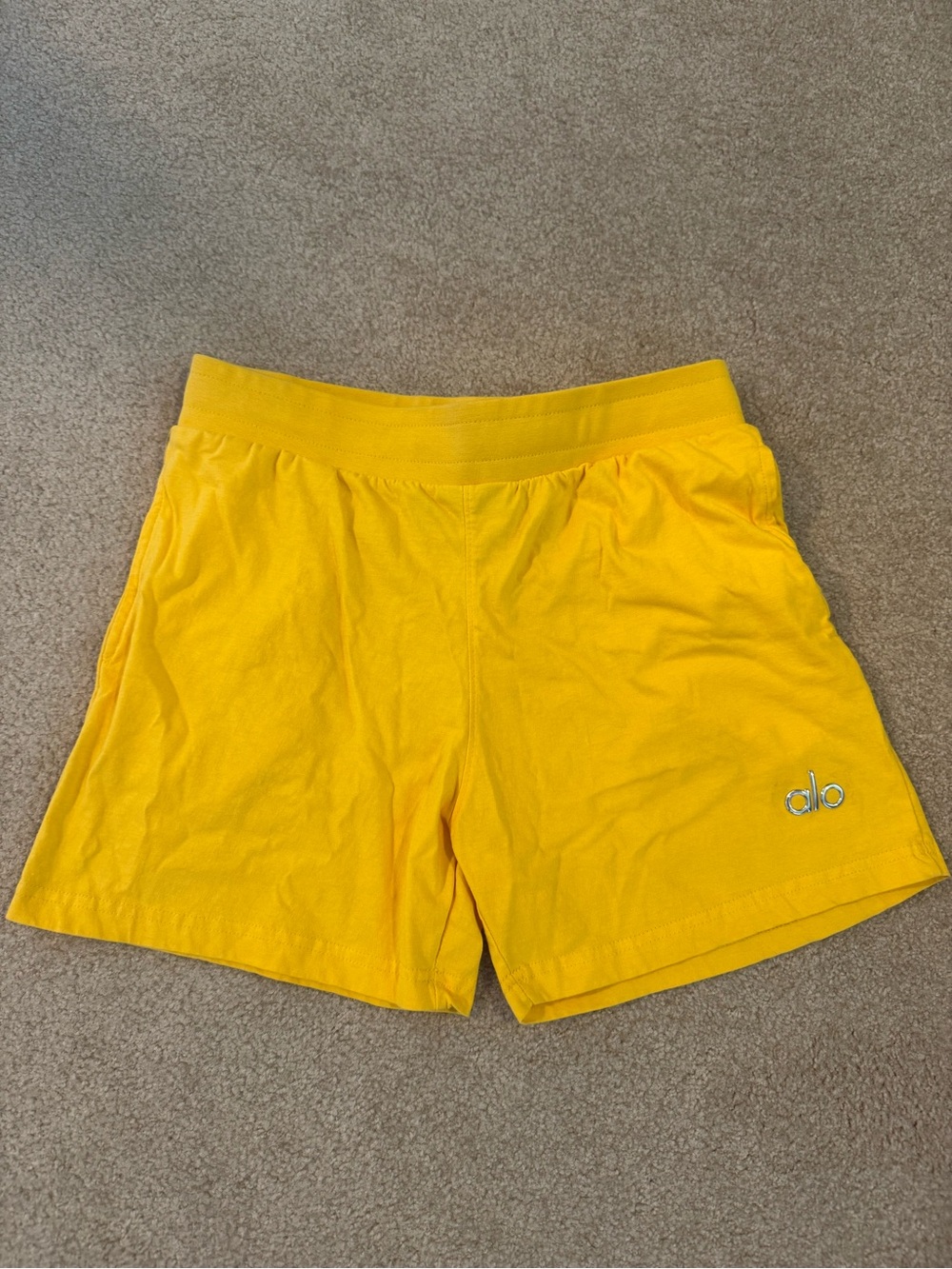 Yellow cotton Women's Athletic Shorts NWOT *read description